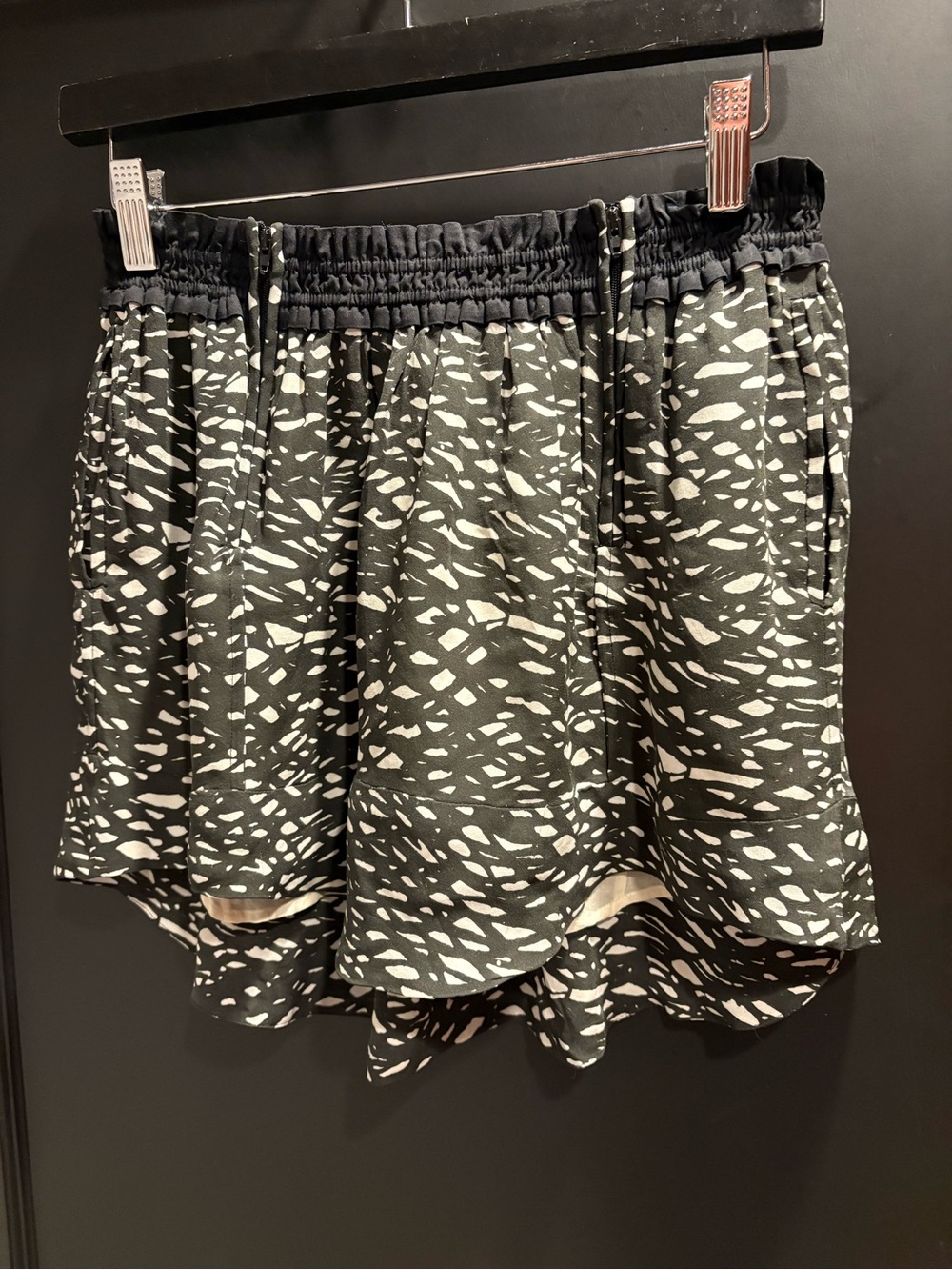 Abstract Isabel Etoile Marant Elastic Waist silk Skirt size38 double zipper